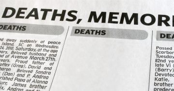 Obituary Canada - someone died canada