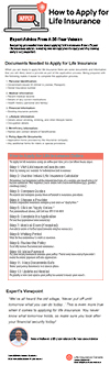 How To Apply For Life Isnurance Infographic